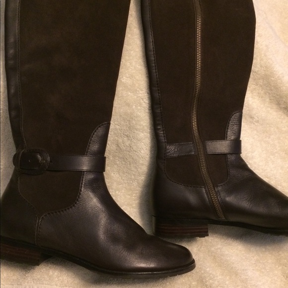 Cole Haan women’s brown suede & leather riding boots - Picture 6 of 8